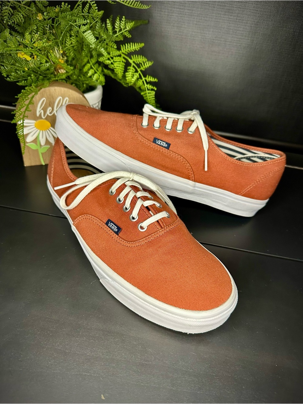 Vans Auburn Orange Deck Club Sneaker Shoes size 13 men